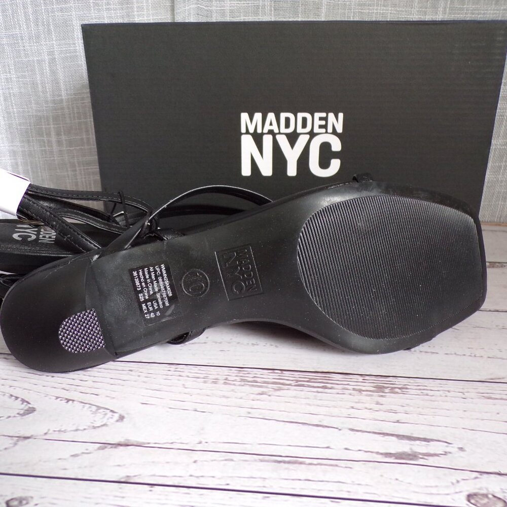 Madden NYC Women's Black Strappy Kitten Heel with Ankle Strap - Picture 5 of 6